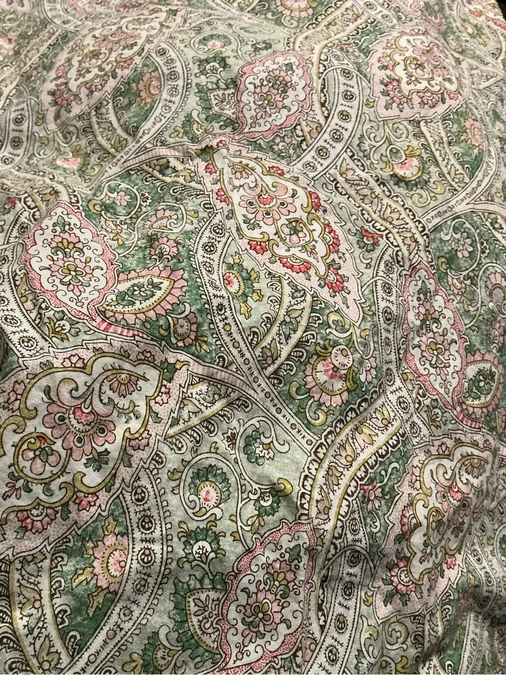 EUC Ralph Lauren King Paisley 100% Cotton Flat Sheet